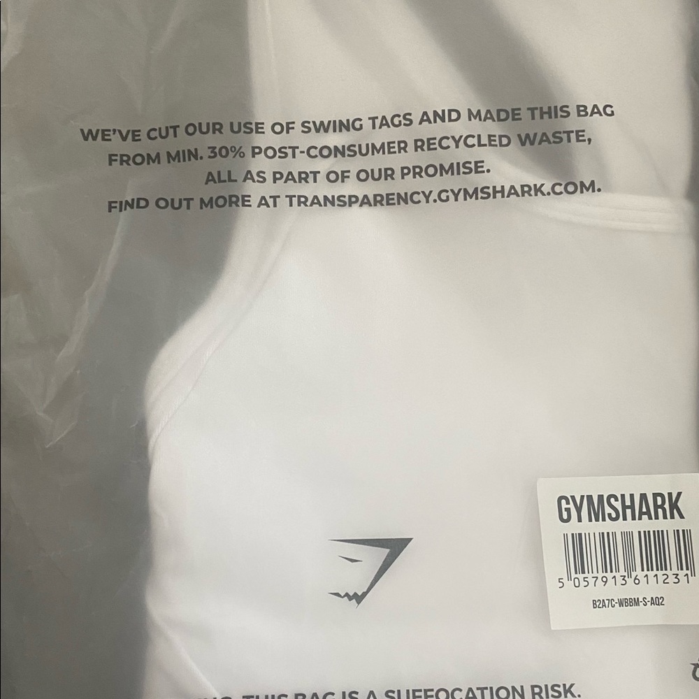 Gymshark Essential Racer Back Sports Bra White Size Small - Picture 3 of 4
